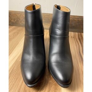 Nisolo Heeled Chelsea Ankle Boots Black Leather Block Heel Womens 8.5